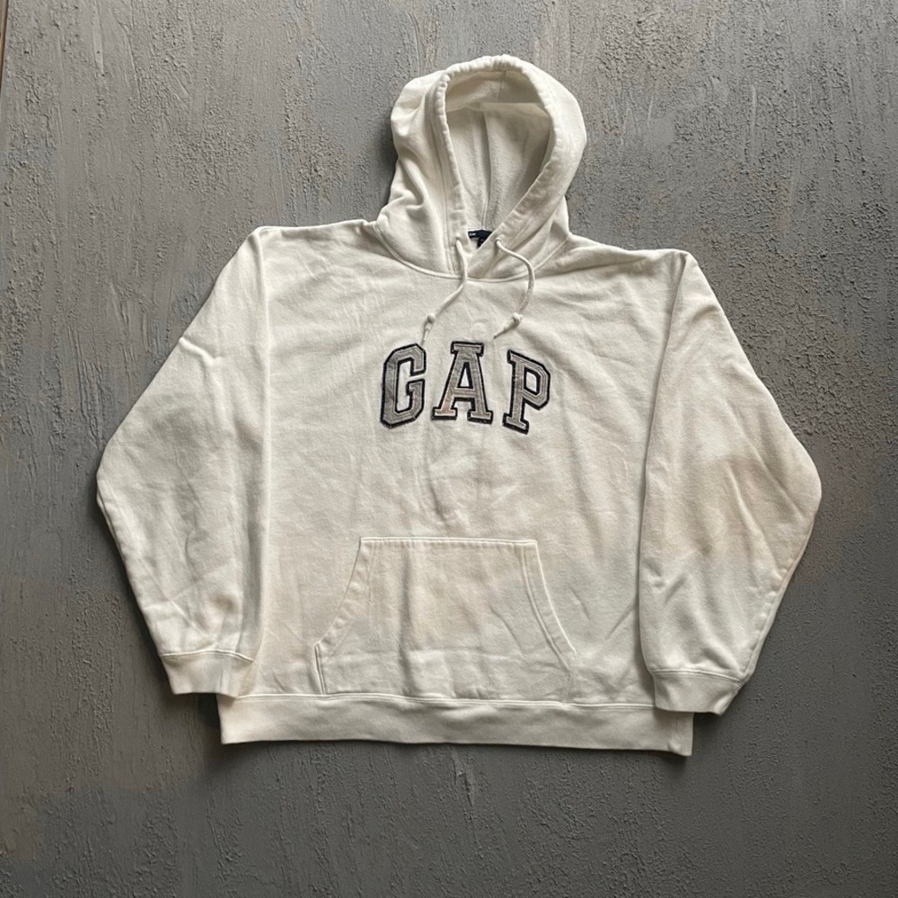 Vintage Gap Hoodie Mens XXL White 2000s
